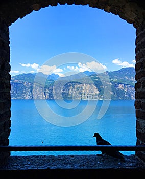 Mountain View Through An Open Window