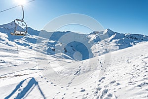 Stunning view of the peaks of Livigno, Italy