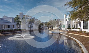 Stunning view, on a perfect day, of Lake Marilyn in Alys Beach, Florida