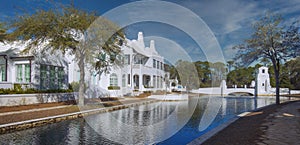 Stunning view, on a perfect day, of Lake Marilyn in Alys Beach, Florida