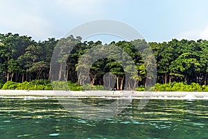 Stunning view of Radhanagar Beach on Havelock Island. photo