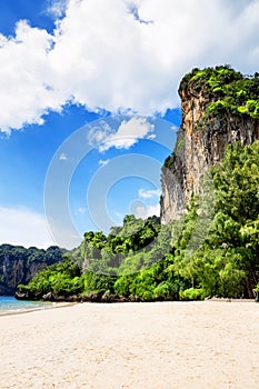 Stunning view of Railay Beach in Krabi, Thailand
