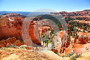 View of the spectacular landscape of Bryce Canyon National Park