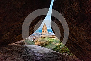 Stunning view at Sree Virupaksha Temple, Hampi, Karnataka, India