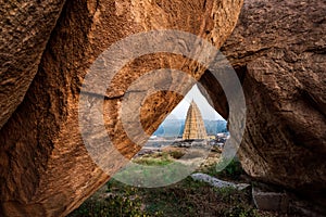 Stunning view at Sree Virupaksha Temple, Hampi, Karnataka, India