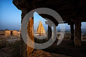 Stunning view at Sree Virupaksha Temple, Hampi, Karnataka, India