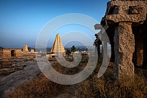 Stunning view at Sree Virupaksha Temple, Hampi, Karnataka, India