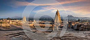 Stunning view at Sree Virupaksha Temple, Hampi, Karnataka, India