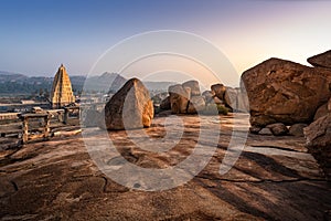 Stunning view at Sree Virupaksha Temple, Hampi, Karnataka, India