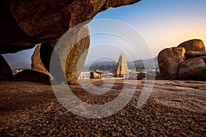 Stunning view at Sree Virupaksha Temple, Hampi, Karnataka, India