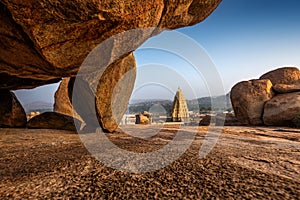 Stunning view at Sree Virupaksha Temple, Hampi, Karnataka, India