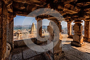 Stunning view at Sree Virupaksha Temple, Hampi, Karnataka, India