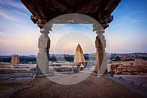 Stunning view at Sree Virupaksha Temple, Hampi, Karnataka, India