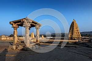 Stunning view at Sree Virupaksha Temple, Hampi, Karnataka, India