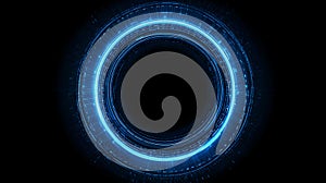 Futuristic Digital Interface Circle