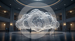 Massive data structure illuminates the grand atrium