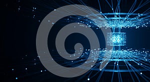 Digital processing core with radiant data streams