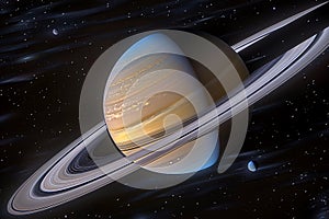 A Stunning Visualization of Saturn and its Rings in Deep Space