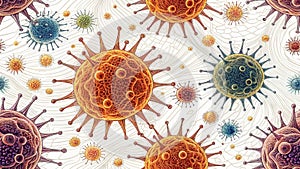 Stunning Visualizations of Cellular Structures A Detailed Exploration of Scientific Cell Patterns and Abstract photo