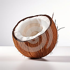 Stunning Vray Tracing Coconut Sculpture On White Table