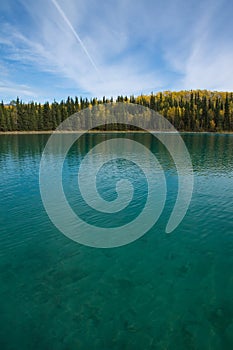 Stunning water color and clarity at Boya Lake Provincial Park, BC photo