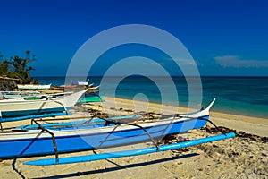 A stunning white sandy beach of Bantayan Island, Cebu, Philippines