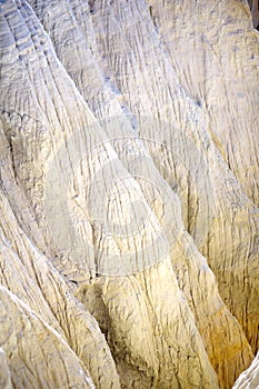 Stunning white striped sandstone hoodoos in Coal Mine Canyon near Tuba city, Arizona