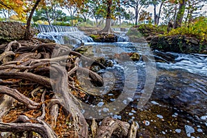 Stunning View of a Tranquil Flowing Stream with Pr photo