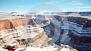 Stunning Winter 3d Rendering Of Grand Canyon With Bold Colors