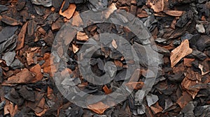 Stunning Wood Chip Background In Black And Brown With Crimson And Bronze Accents