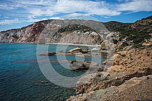 Stunningly beautiful beaches on the island of Milos in Greece