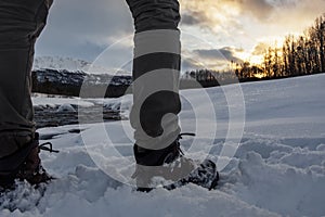 Stunningly beautiful winter view of Norwegian nature photo