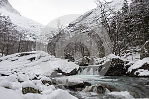 Stunningly beautiful winter view of the Norwegian nature photo