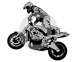 Stunt motorcyclist show