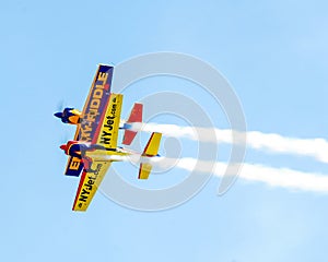 Stunt planes perform at Quonset Airshow.