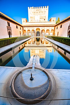 Stunting Islamic architecture of Alhambra view photo