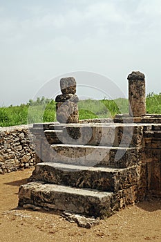 A stupa from the 1st century BC at Sirkap, Taxila, Pakistan