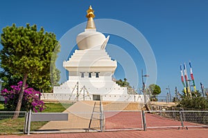 Stupa in Benalmadena near Malaga in the Andalusian region of Spain. photo
