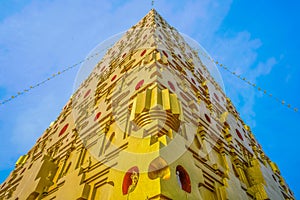 Stupa in Bodh Gaya in Sangkhla Buri District kanchanaburi thailand