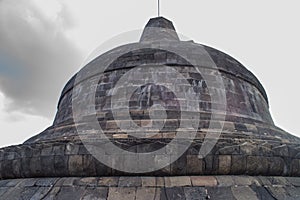 Stupa in Borobudur, ancient buddhist temple near Yogyakarta, Java, Indonesia
