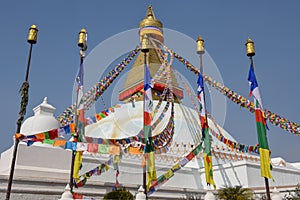 The stupa of Boudhnath in Kathmandu, Nepal