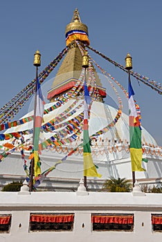 The stupa of Boudhnath in Kathmandu, Nepal