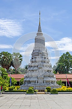 Stupa of HM King Norodom inside the Royal Palace in Phnom Penh, photo