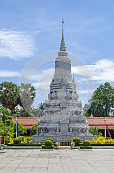 Stupa of HM King Norodom inside the Royal Palace in Phnom Penh,