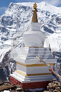 Stupa at Kicho Tal, Annapurna Circuit, Manang, Nepal
