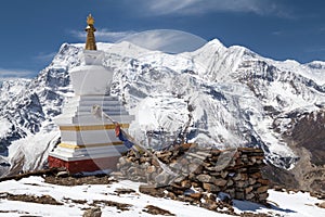 Stupa at Kicho Tal, Annapurna Circuit, Manang, Nepal