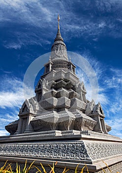 Stupa near the Silver Pagoda in Phnom Penh, Cambodia