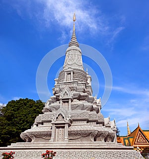 Stupa in Phnom Penh, Cambodia