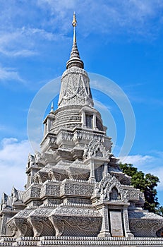 Stupa in Phnom Penh, Cambodia.