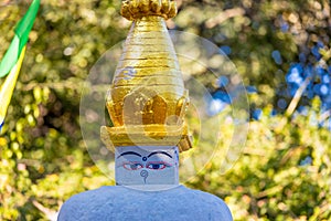 Stupa and prayer flags in Nepal